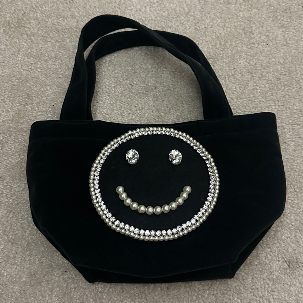 ECODECO Smiley Face Rhinestone Purse Bag - Picture 4 of 4